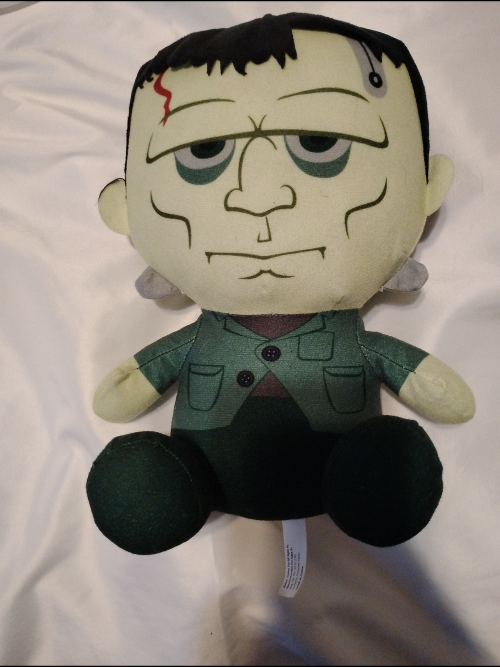 Frankenstein Plush Character Doll in Pale Green and Black